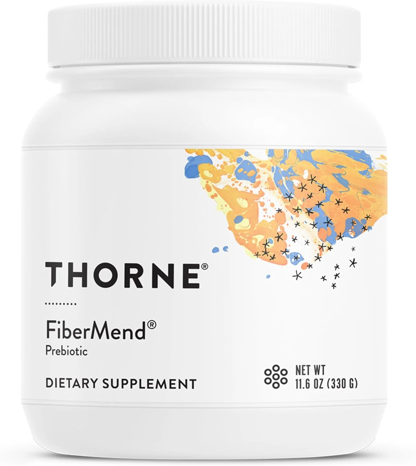 پودر فیبر پری‌بیوتیک THORNE FiberMend - کمک به حفظ نظم و تعادل فلور دستگاه گوارش - 330 گرم