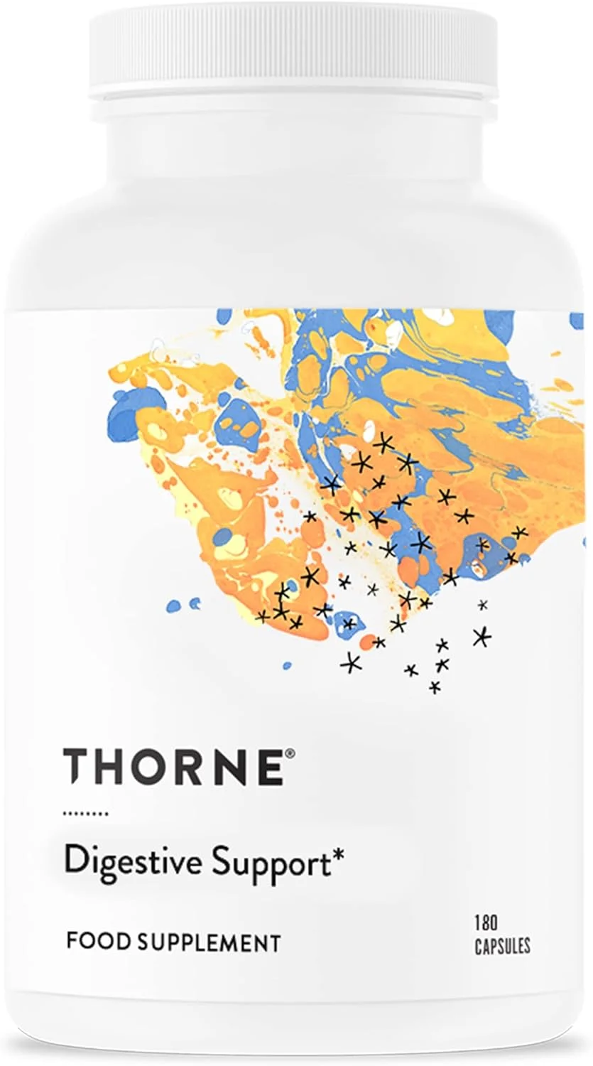 تسکین دهنده مشکلات گوارشی THORNE GI Relief - مکمل گوارشی برای حمایت از سلامت روده و رفع نفخ - ساخته شده با عصاره ریشه مارشمالو و آنزیم های گوارشی - 180 کپسول - 90 سروینگ