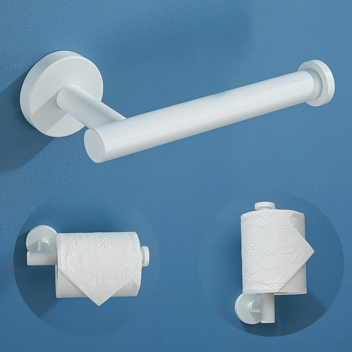 جای دستمال توالت سفید SEABEFORE، نگهدارنده دستمال کاغذی توالت، نصب دیواری