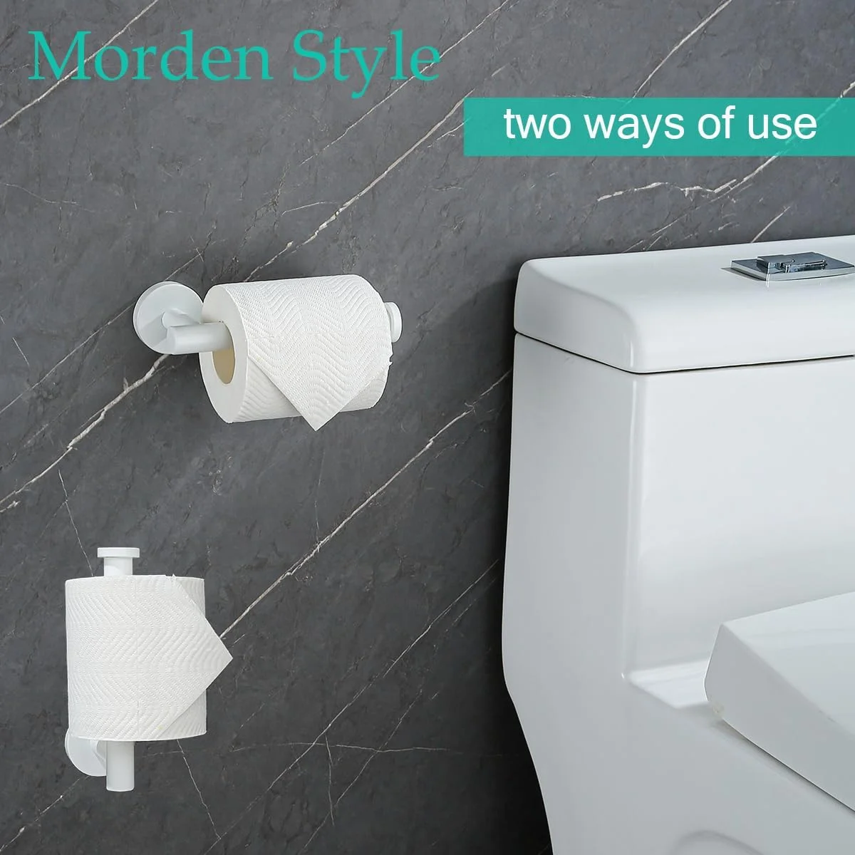 جای دستمال توالت سفید SEABEFORE، نگهدارنده دستمال کاغذی توالت، نصب دیواری