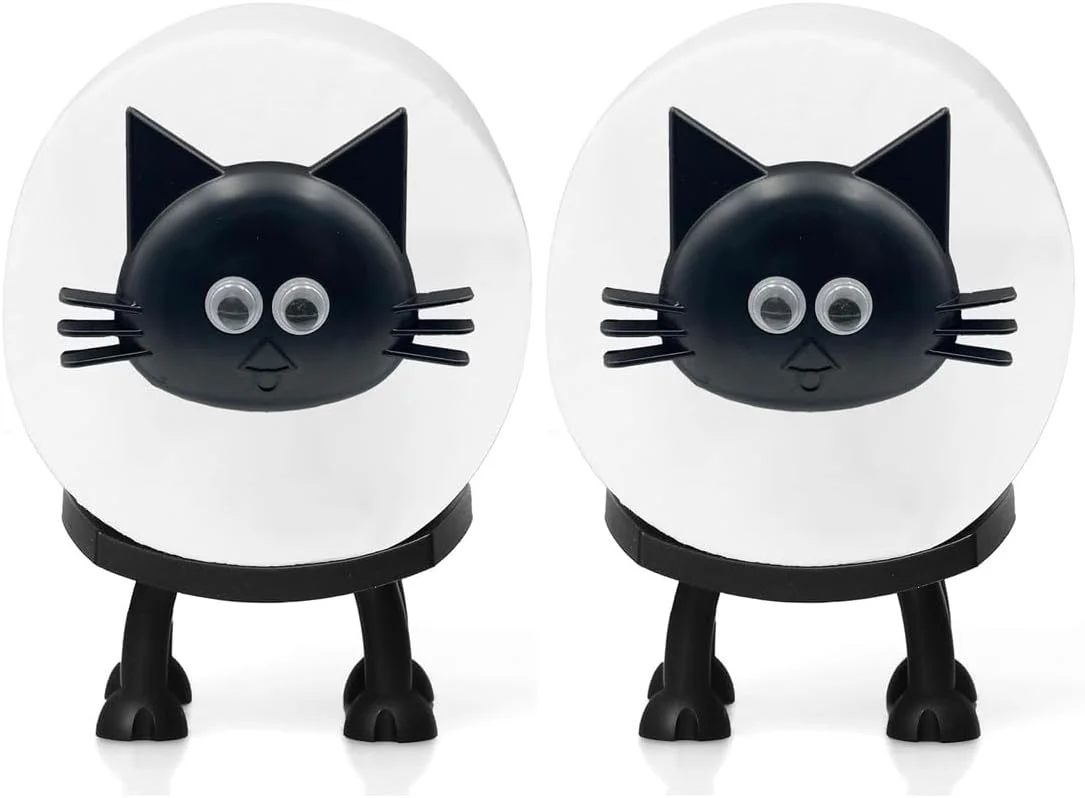 نگهدارنده دستمال توالت طرح گوسفند - دکور حمام گوسفند سیاه - استند رول دستمال کاغذی ایستاده با پایه محکم، سازمان دهنده رومیزی زیبا برای خانه، سبک روستایی (2، گربه)