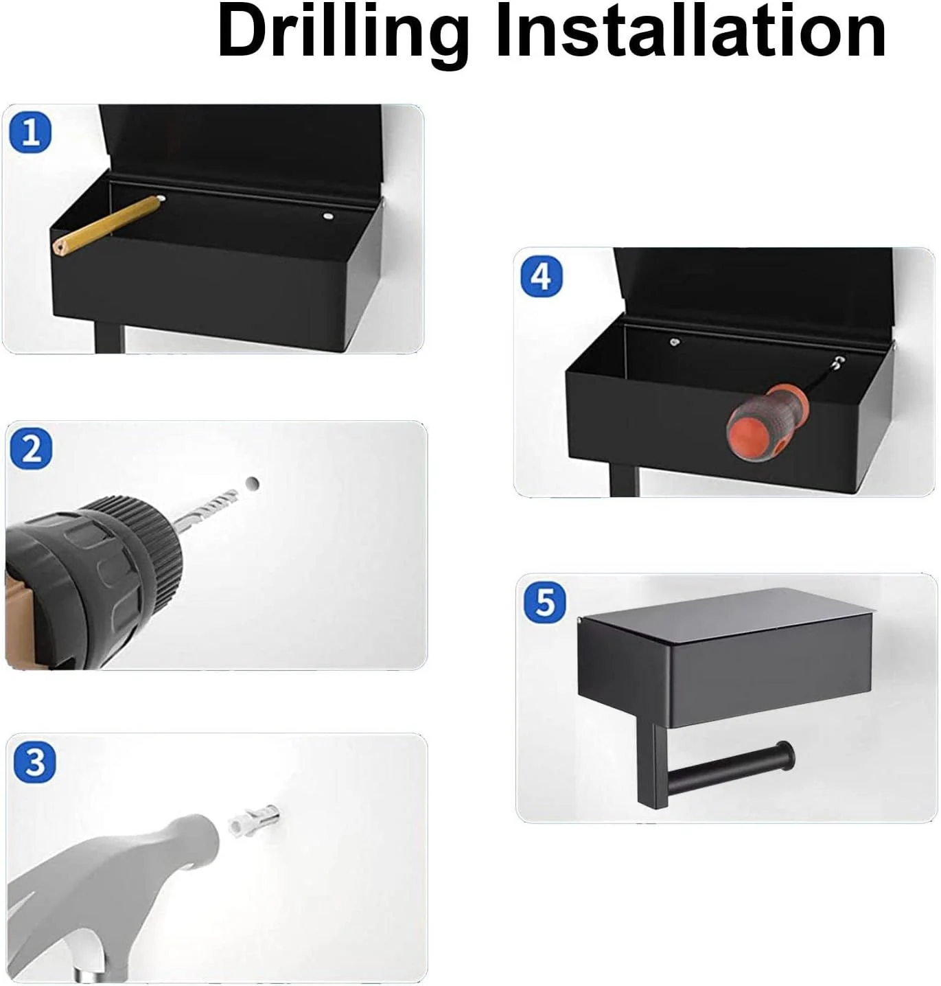 نگهدارنده دستمال توالت با قفسه، نگهدارنده دیواری دستمال توالت با قفسه، پخش کننده دستمال مرطوب استیل ضد زنگ برای حمام، دستمال ها را دور از دید نگه می دارد برای دستمال کاغذی و محصولات بهداشتی بانوان نگهدارنده دستمال توالت با قفسه، نگهدارنده دیواری دستمال توالت با قفسه، پخش کننده دستمال مرطوب استیل ضد زنگ برای حمام، دستمال ها را دور از دید نگه می دارد برای دستمال کاغذی و محصولات بهداشتی بانوان