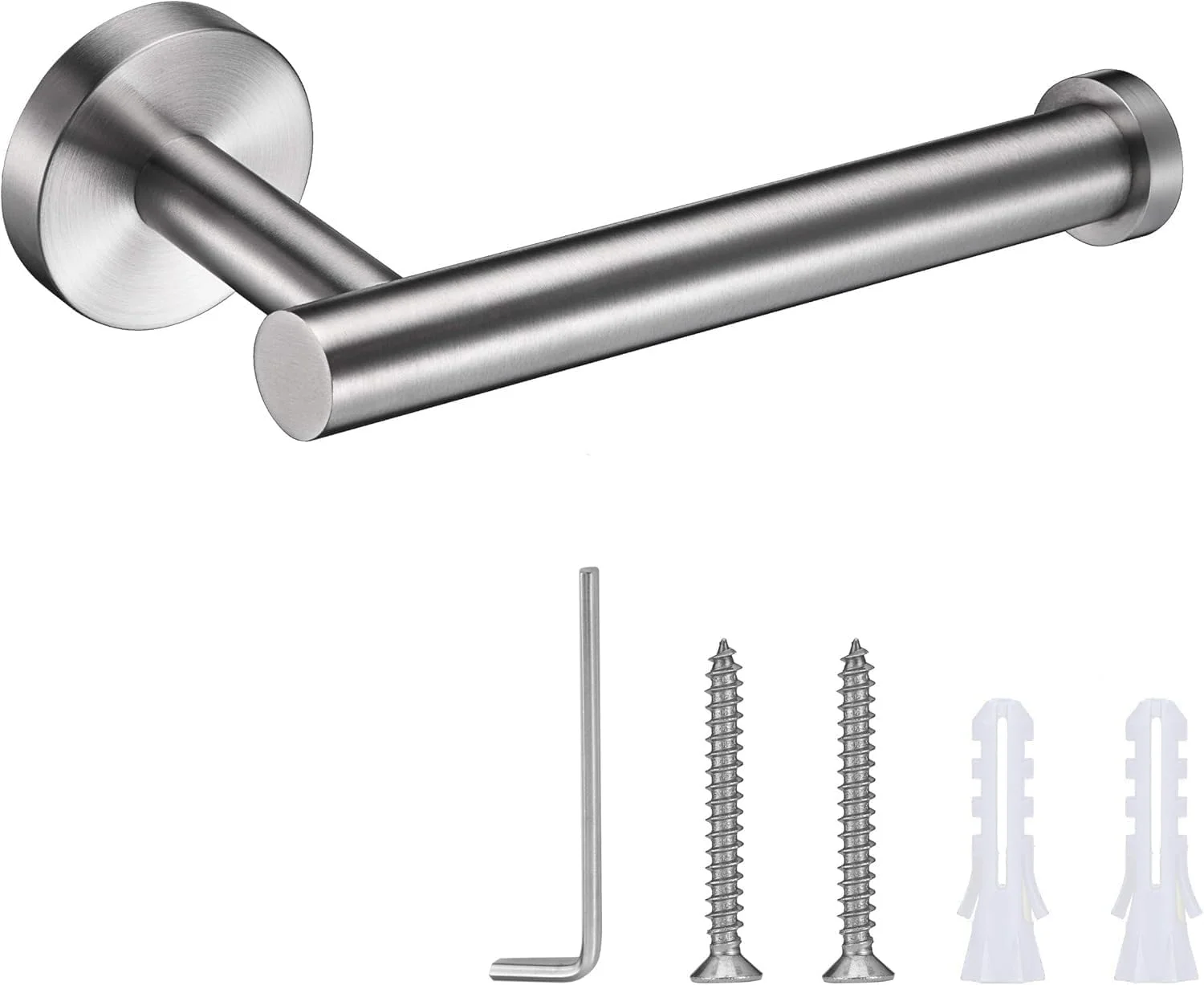 نگهدارنده دستمال توالت استیل ضد زنگ SUS304 نیمه باز گرد دیواری ضد زنگ مناسب حمام هتل آشپزخانه دستشویی