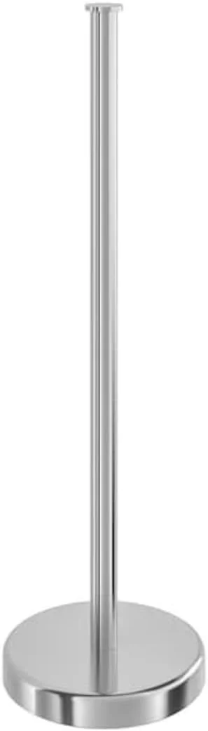 پایه نگهدارنده رول توالت، استیل ضد زنگ، جا دستمال کاغذی رولی، ضد زنگ، ذخیره سازی دستمال توالت، پایه نگهدارنده دستمال توالت ایستاده حمام، بادوام و تمیز کردن آسان (1 عدد، 39 سانتی متر)