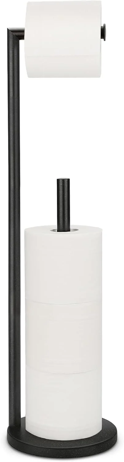 پایه نگهدارنده رول دستمال توالت، پایه نگهدارنده رول دستمال توالت ایستاده، پایه رول دستمال توالت، نگهدارنده رول دستمال توالت کهکشانی مشکی با قابلیت نگهداری، نگهدارنده رول دستمال توالت ضد زنگ برای 4 رول