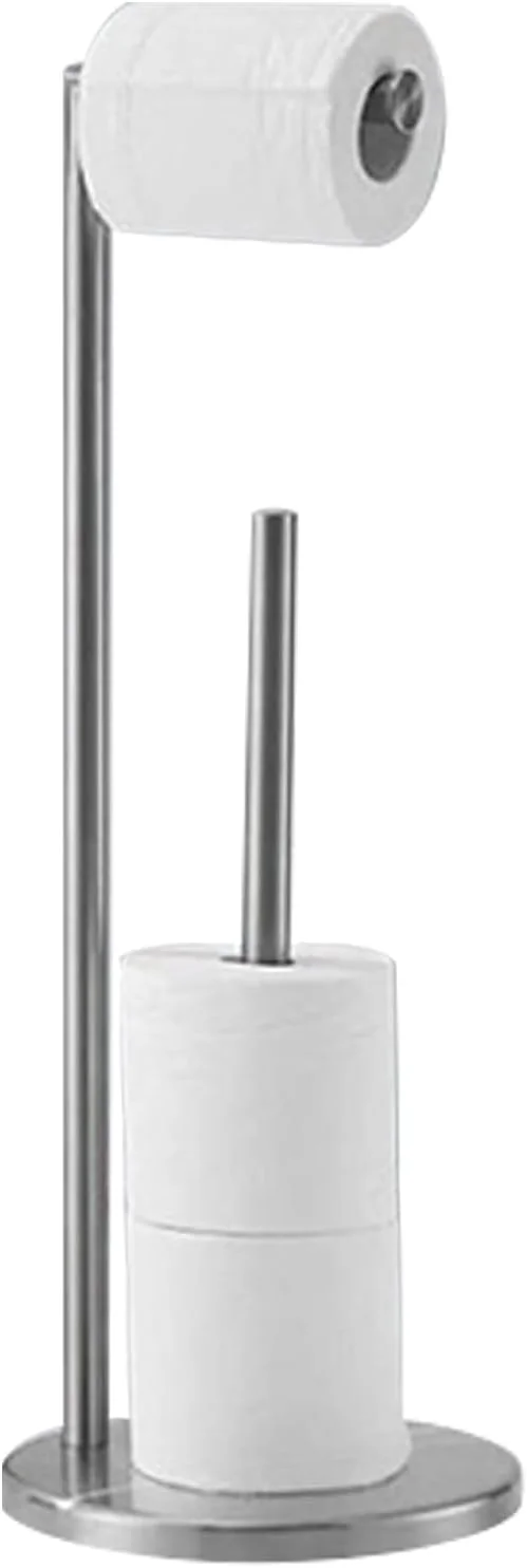 Free Standing Toilet Paper Holder, Kitchen Paper Hanger Rack, Stainless Steel Standing Toilet Roll Rack for Nightstand Vanity Bathroom Living Room Studio Bedroom Countertops Restaurant Free Standing Toilet Paper Holder, Kitchen Paper Hanger Rack, Stainless Steel Standing Toilet Roll Rack for Nightstand Vanity Bathroom Living Room Studio Bedroom Countertops Restaurant