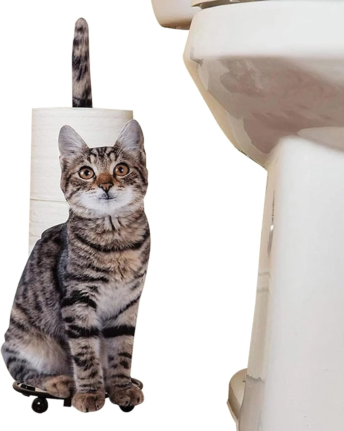 نگهدارنده ایستاده دستمال توالت - استند رول دستمال توالت طرح گربه | دکوری منزل، راه حل نظم دهی خانه برای خانواده، دوستان، دوستداران حیوانات