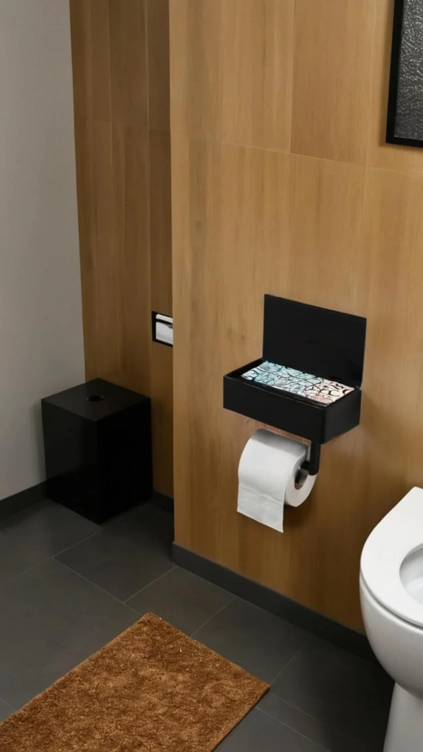 جا دستمال کاغذی مشکی مات Sweet seven با قفسه - نگهدارنده دستمال توالت و پخش کننده دستمال مرطوب، سازمان دهنده دستمال توالت و لوازم بهداشتی جا دستمال کاغذی مشکی مات Sweet seven با قفسه - نگهدارنده دستمال توالت و پخش کننده دستمال مرطوب، سازمان دهنده دستمال توالت و لوازم بهداشتی