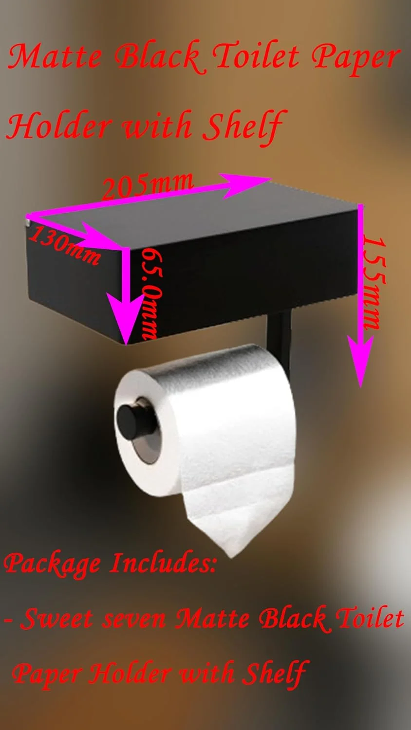 جا دستمال کاغذی مشکی مات Sweet seven با قفسه - نگهدارنده دستمال توالت و پخش کننده دستمال مرطوب، سازمان دهنده دستمال توالت و لوازم بهداشتی جا دستمال کاغذی مشکی مات Sweet seven با قفسه - نگهدارنده دستمال توالت و پخش کننده دستمال مرطوب، سازمان دهنده دستمال توالت و لوازم بهداشتی