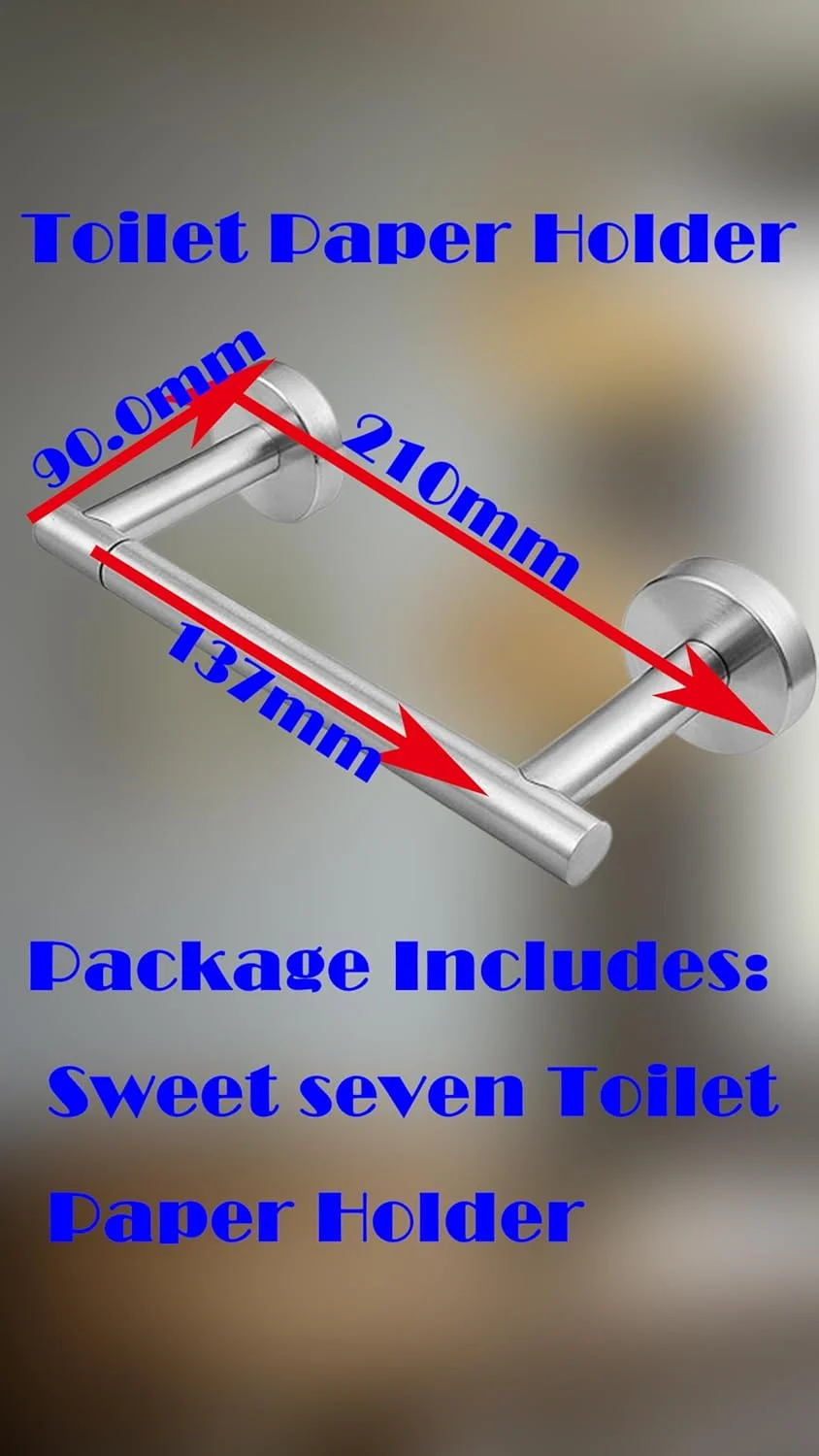 جا دستمال توالت Sweet seven - جا رولی بزرگ فلزی نیکل برس خورده، نصب دیواری استیل ضد زنگ SUS 304 با دسته قابل تنظیم جا دستمال توالت Sweet seven - جا رولی بزرگ فلزی نیکل برس خورده، نصب دیواری استیل ضد زنگ SUS 304 با دسته قابل تنظیم