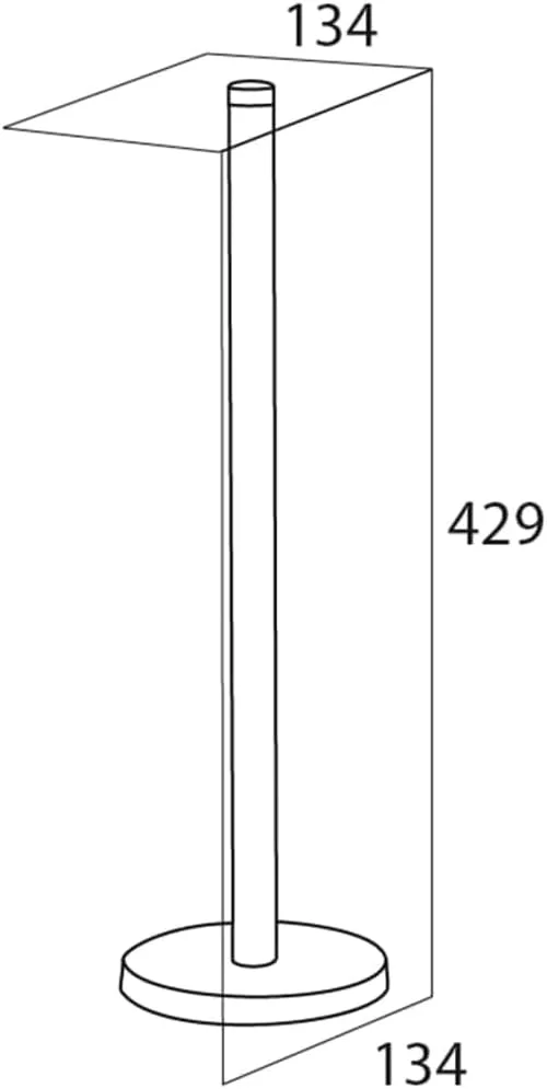 Tiger Toilet Roll Stand, Stainless Steel, Chrome, 13.4 x 42.9 x 13.4 cm Tiger Toilet Roll Stand, Stainless Steel, Chrome, 13.4 x 42.9 x 13.4 cm