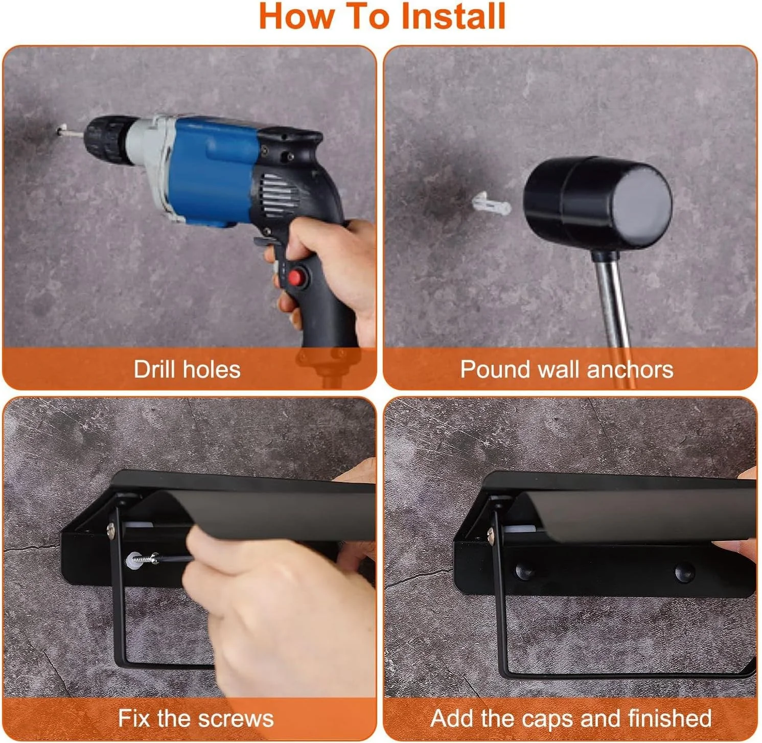 جا دستمال کاغذی دیواری TERRIFI، جا دستمال کاغذی مشکی مات با قفسه، نگهدارنده دستمال کاغذی استیل ضد زنگ برای حمام (مشکی) جا دستمال کاغذی دیواری TERRIFI، جا دستمال کاغذی مشکی مات با قفسه، نگهدارنده دستمال کاغذی استیل ضد زنگ برای حمام (مشکی)