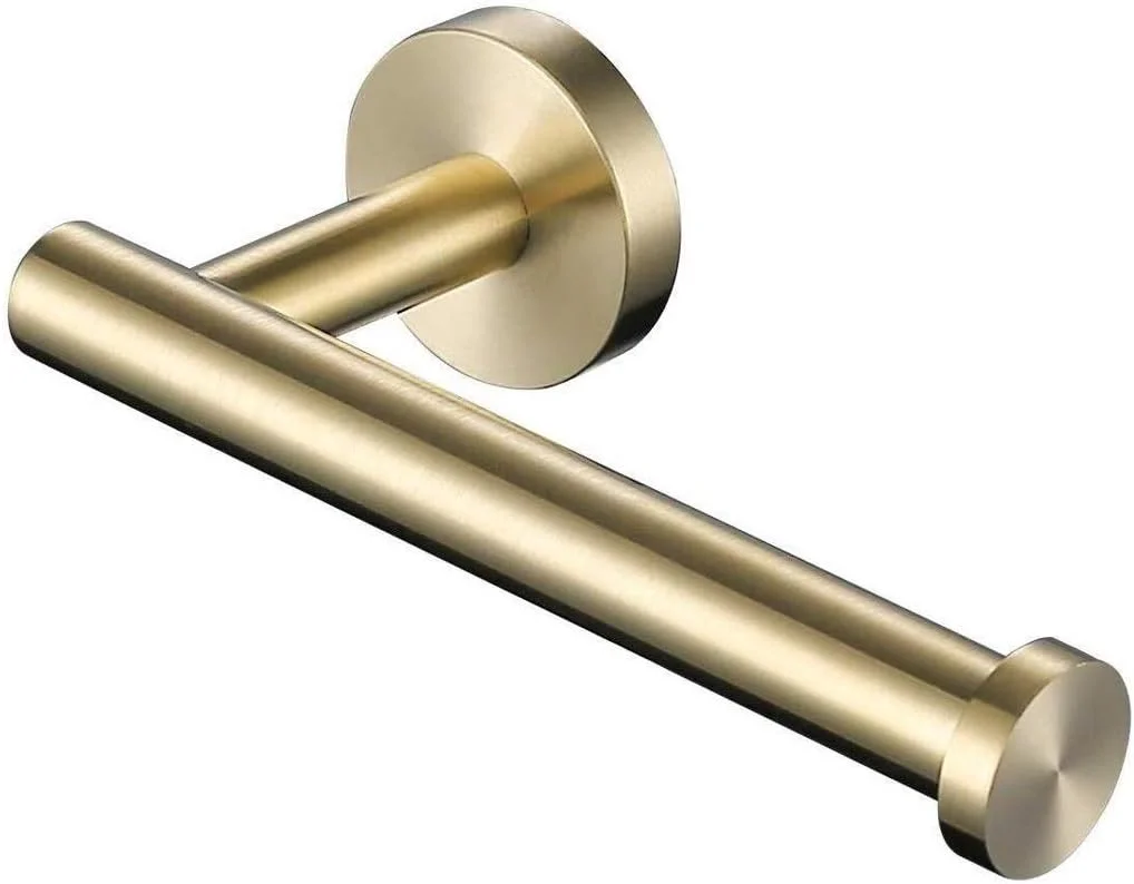 نگهدارنده رول توالت طلایی برس خورده، نگهدارنده کاغذ توالت، لوازم جانبی حمام، نگهدارنده ضد آب کاغذ توالت