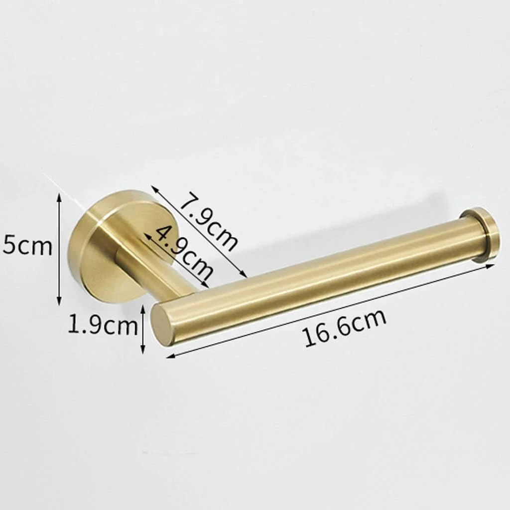 نگهدارنده رول توالت طلایی برس خورده، نگهدارنده کاغذ توالت، لوازم جانبی حمام، نگهدارنده ضد آب کاغذ توالت