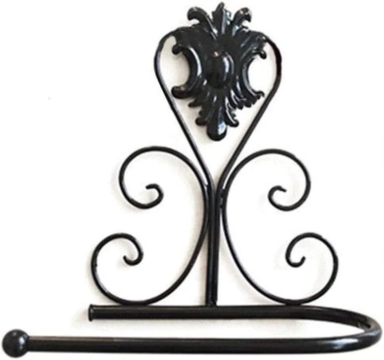 جا دستمال کاغذی توالت، جا دستمال کاغذی رولی توالت آهن دکوراسیون حمام به سبک اروپایی قدیمی، قفسه حوله کاغذی توالت دیواری ظریف و محکم