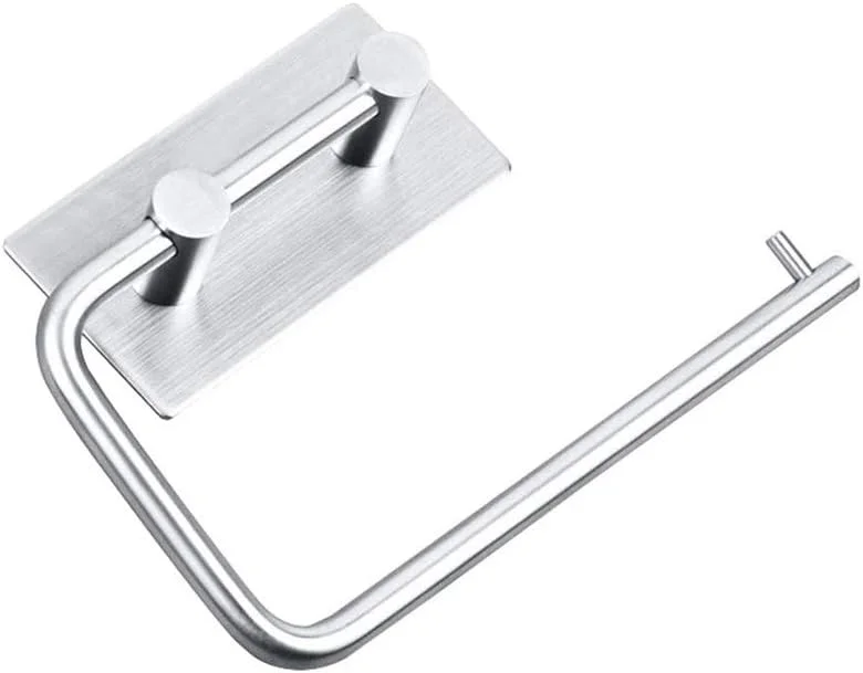 جا دستمال توالت رولی، نگهدارنده حوله کاغذی خود چسب برای حمام و آشپزخانه، استیل ضد زنگ برس خورده