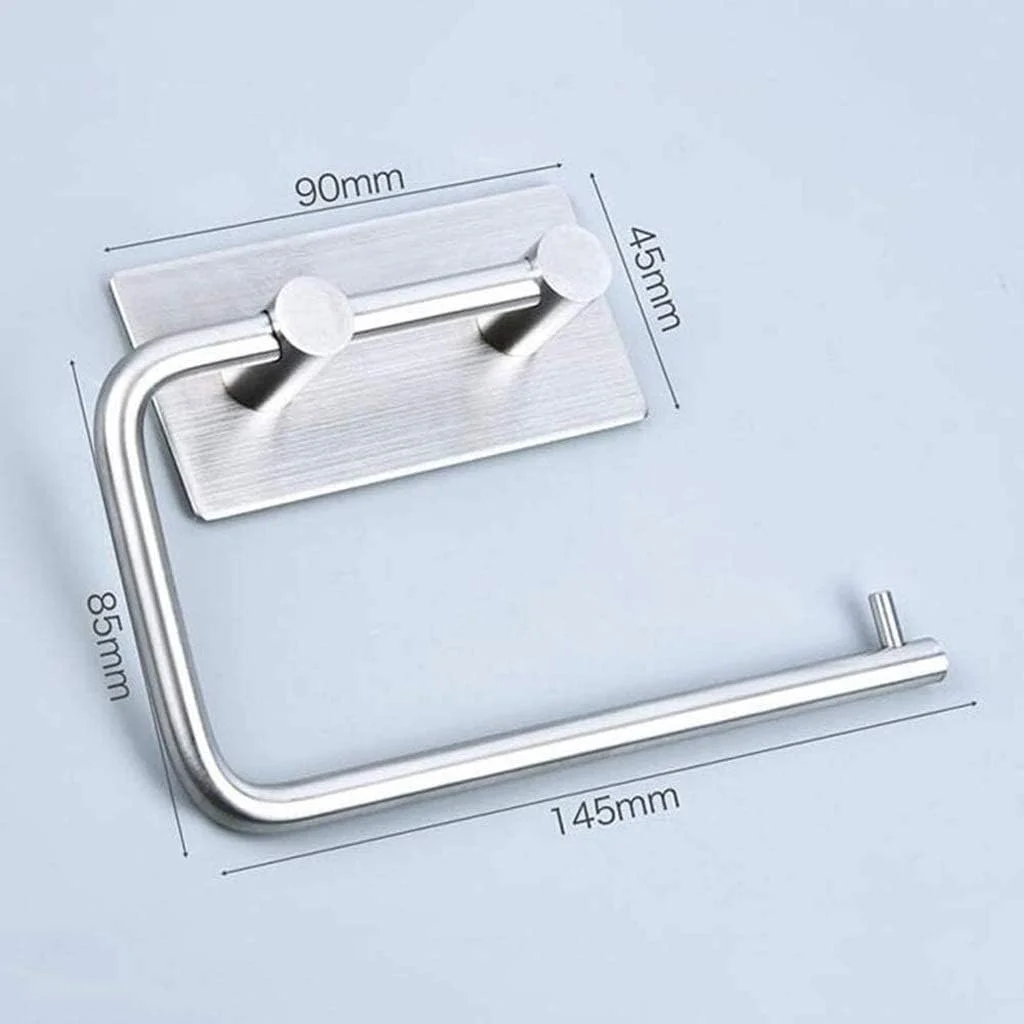 جا دستمال توالت رولی، نگهدارنده حوله کاغذی خود چسب برای حمام و آشپزخانه، استیل ضد زنگ برس خورده