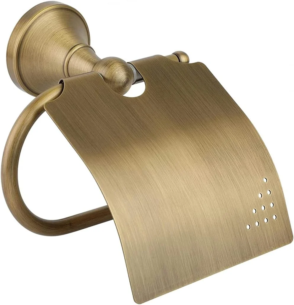 جا دستمال توالت، جا دستمال کاغذی دیواری برای حمام و آشپزخانه، برنجی خش دار