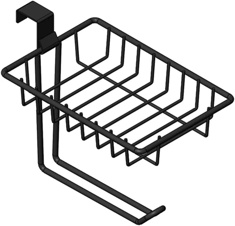 جا دستمال کاغذی توالت آویز مخزن، نگهدارنده رول دستمال کاغذی برای آویزان کردن از درب کابینت حمام، قفسه نگهداری رول/تلفن