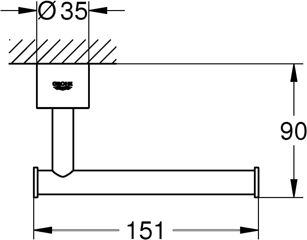 جا دستمال توالت جدید گروهه آتریو، کروم، 40313003