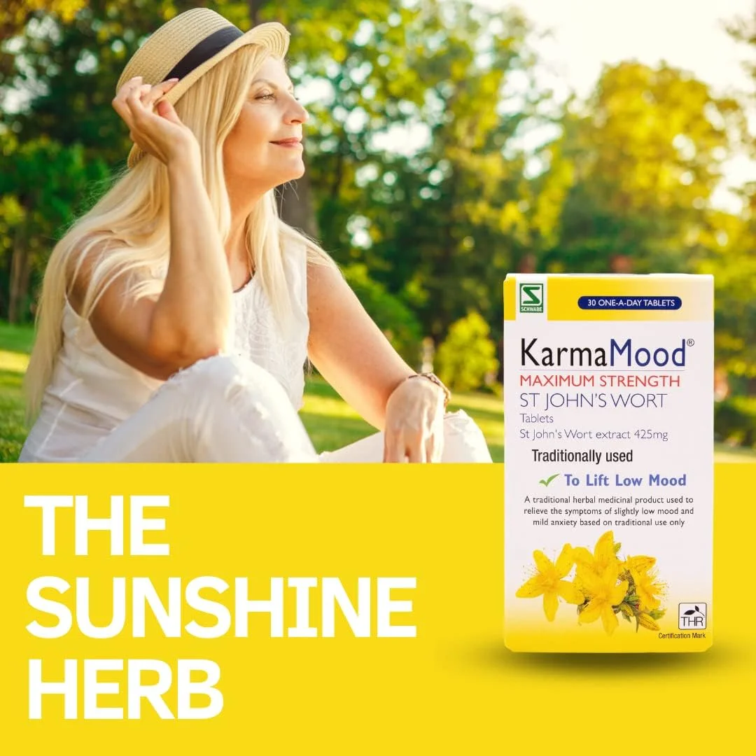 قرص های عصاره گل راعی (St John's Wort) با حداکثر قدرت 425 میلی گرم KarmaMood Schwabe Pharma - بسته 60 عددی قرص های عصاره گل راعی (St John's Wort) با حداکثر قدرت 425 میلی گرم KarmaMood Schwabe Pharma - بسته 60 عددی