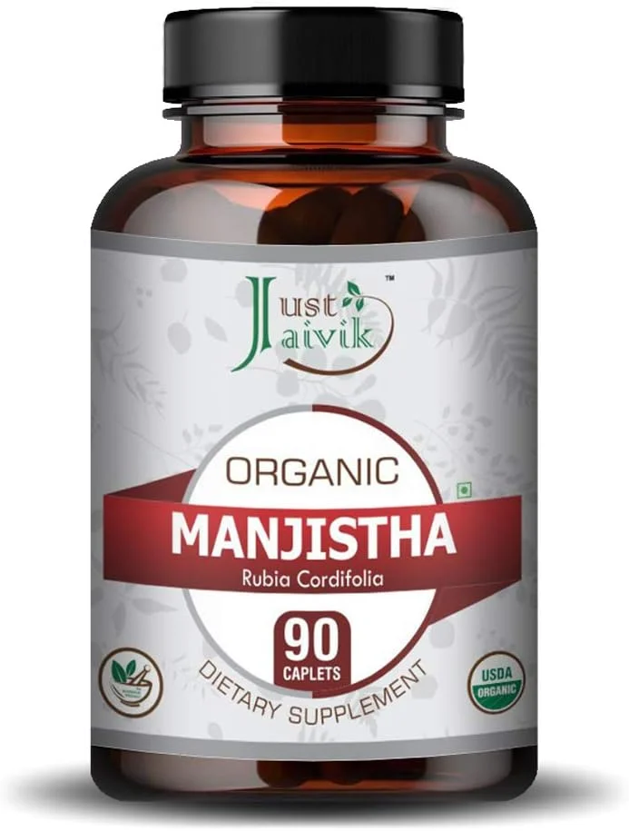 قرص منجیستا ارگانیک جاست جیویک - یک مکمل غذایی - 750 میلی گرم (بسته 90 عددی قرص ارگانیک) | بسیار مفید برای پوست و پاک کننده طبیعی خون