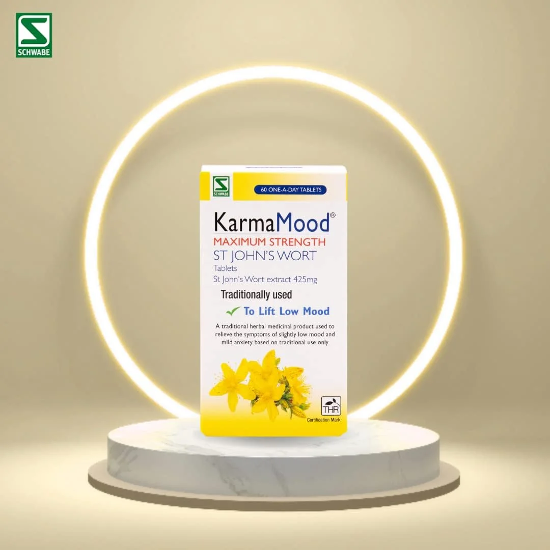قرص های عصاره گل راعی (St John's Wort) با حداکثر قدرت 425 میلی گرم KarmaMood Schwabe Pharma - بسته 60 عددی قرص های عصاره گل راعی (St John's Wort) با حداکثر قدرت 425 میلی گرم KarmaMood Schwabe Pharma - بسته 60 عددی