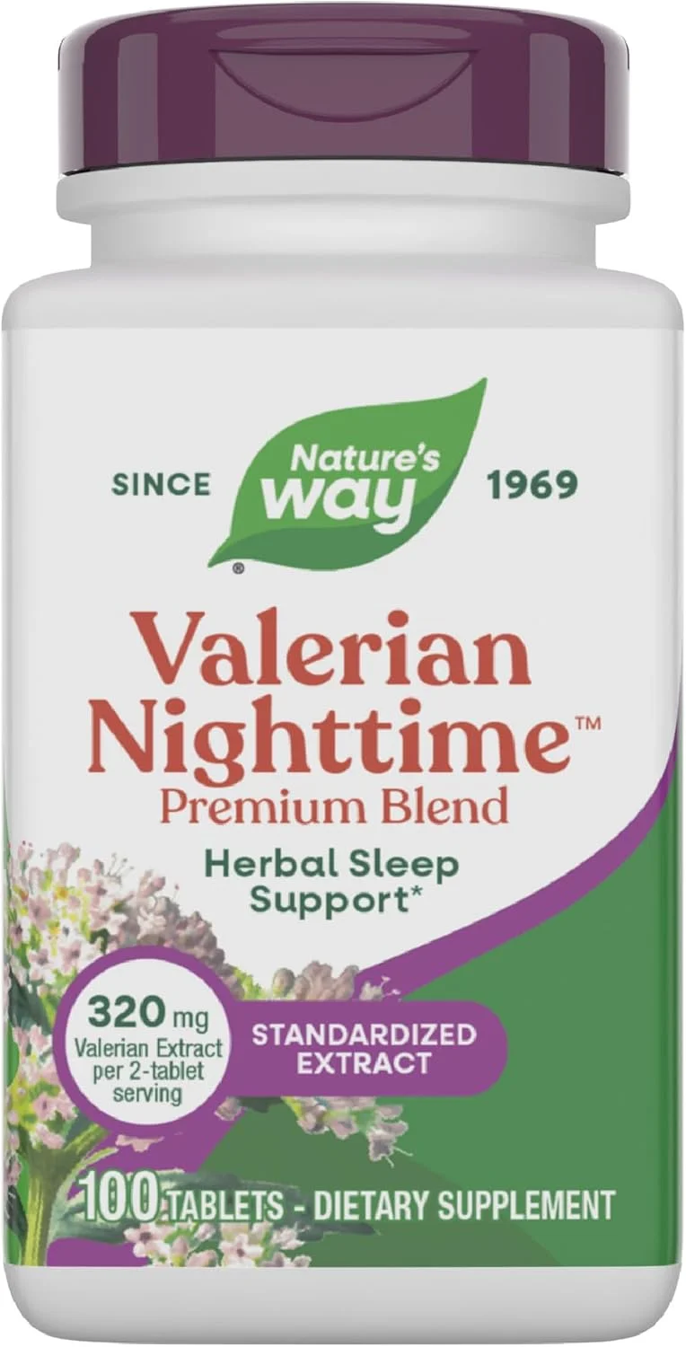 Nature's Way - قرص های گیاهی والریان مخصوص شب، 100 عدد، کد 53422