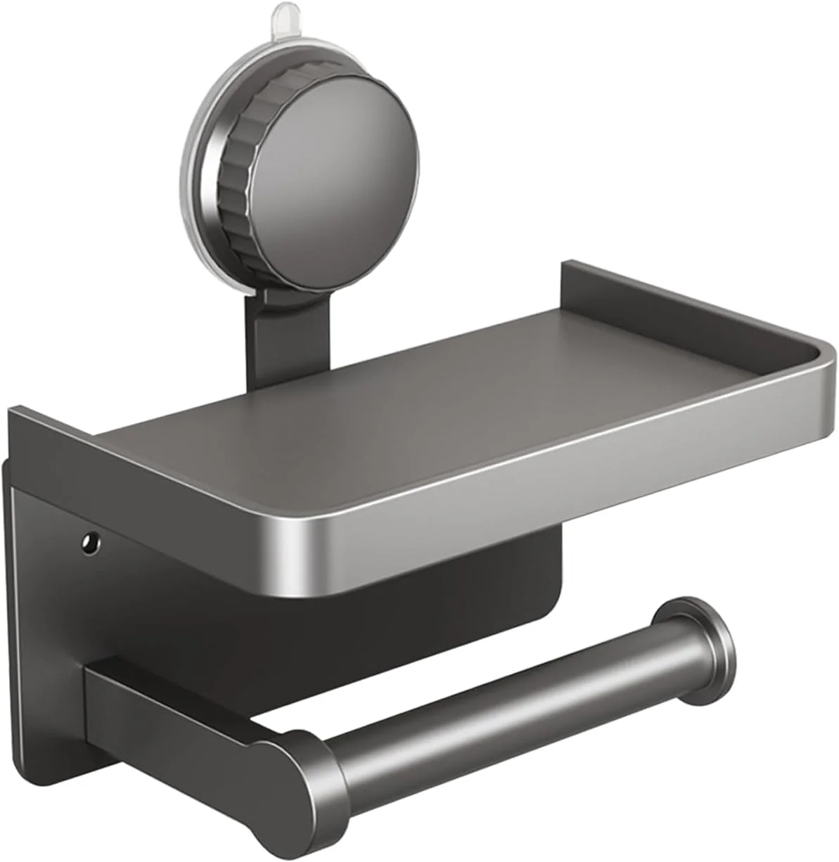 جا دستمال کاغذی دیواری، نگهدارنده دستمال توالت با قفسه، جا رولی دستمال توالت، بدون نیاز به دریل یا نصب دیواری با پیچ ​​برای حمام