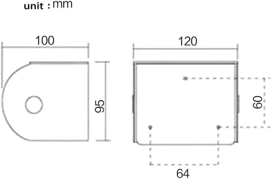 جا دستمال کاغذی رولی، جعبه دستمال کاغذی کاملا بسته، ضد آب و ضد گرد و غبار