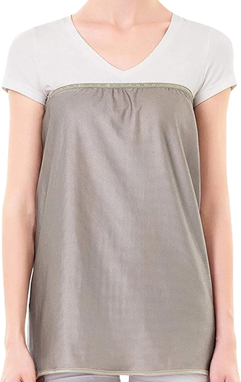 لباس بارداری ضد اشعه GFGBUOP - محافظت 360 درجه لباس بارداری ضد اشعه، محافظت در برابر وای فای 5G، خاکستری، XL