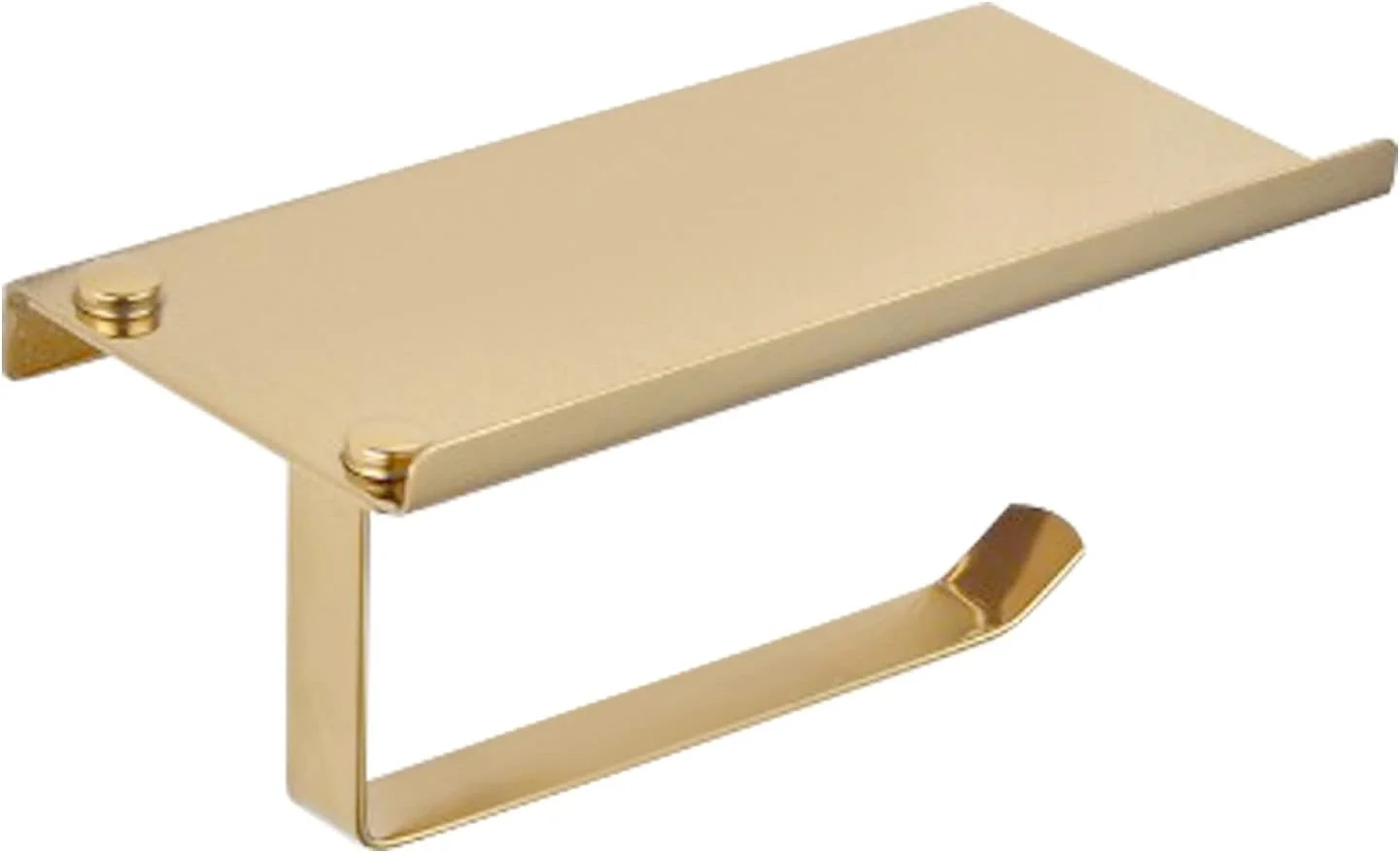 جا دستمال توالت، جا دستمال توالت طلایی با قفسه نگهداری تلفن، نگهدارنده رول دستمال توالت برای حمام، سرویس بهداشتی