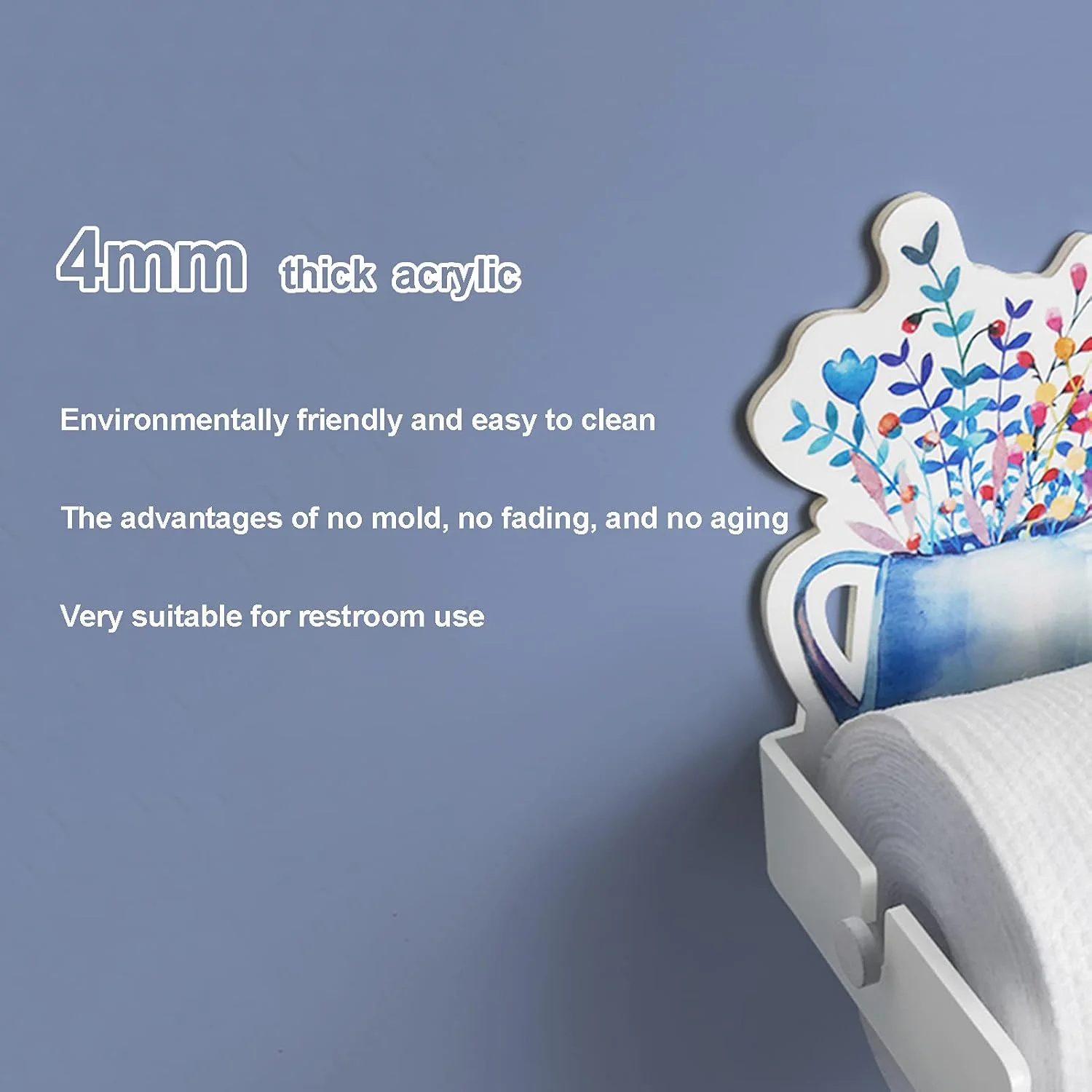 جا دستمال کاغذی دیواری LIU - جنس اکریلیک، نصب آسان با چسب، مناسب دستمال کاغذی و حوله یکبار مصرف برای سرویس بهداشتی و حمام (سایز: کوچک)