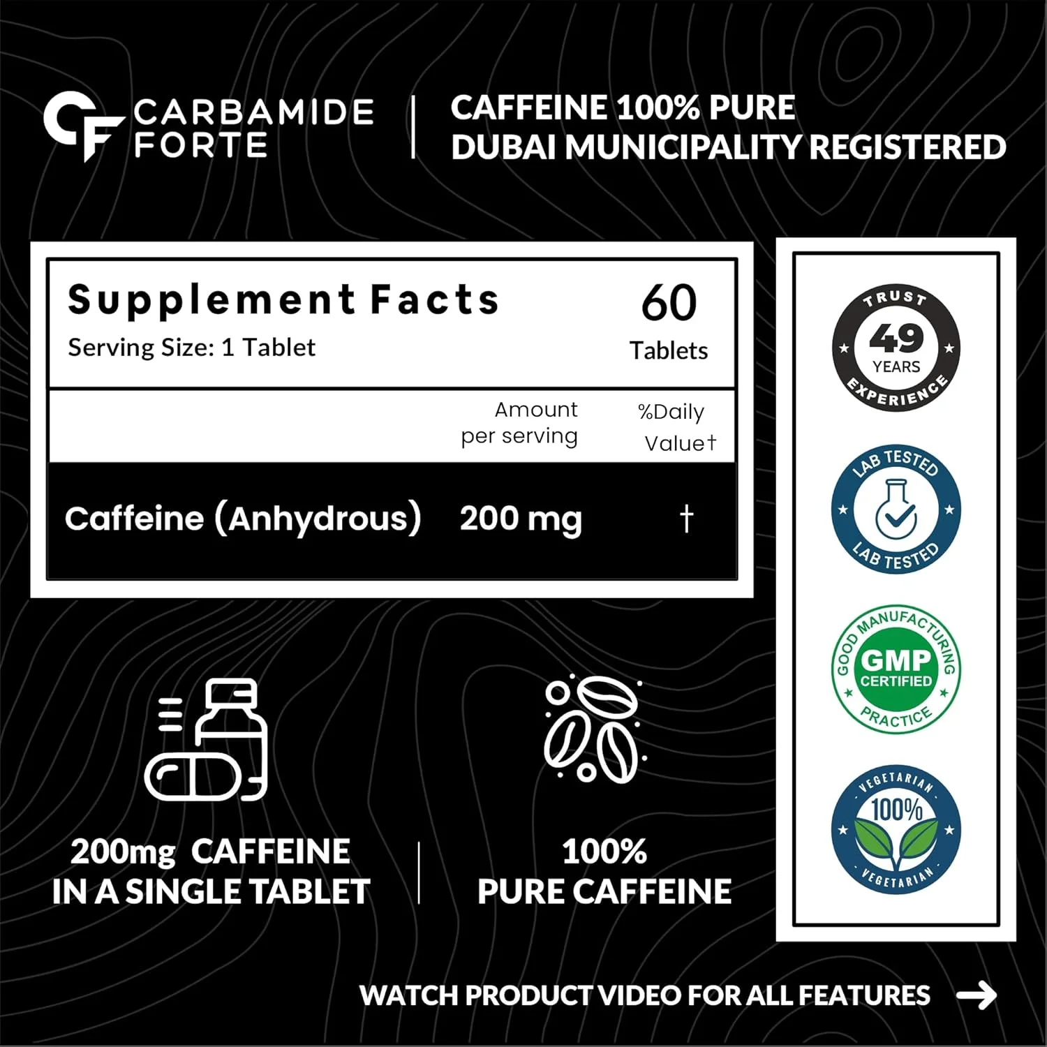 قرص های کافئین Carbamide Forte | مکمل قبل از تمرین برای مردان و زنان | قرص های 200 میلی گرمی کافئین | مکمل ورزشی برای مردان و زنان | 100 قرص گیاهی برای قبل از تمرین قرص های کافئین Carbamide Forte | مکمل قبل از تمرین برای مردان و زنان | قرص های 200 میلی گرمی کافئین | مکمل ورزشی برای مردان و زنان | 100 قرص گیاهی برای قبل از تمرین