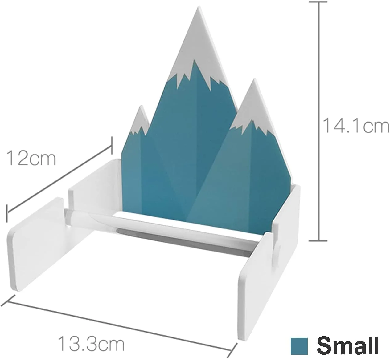 جا دستمال کاغذی دیواری LIU - پخش کننده حوله صورت یکبار مصرف برای سرویس بهداشتی حمام - جنس اکریلیک بادوام طرح کوه برفی (سایز: کوچک)