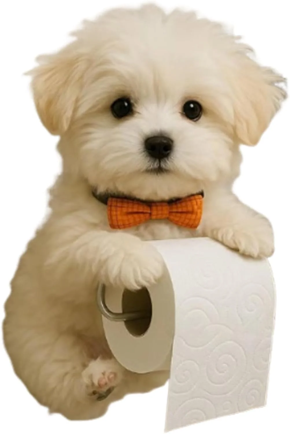 نگهدارنده رول دستمال توالت - نگهدارنده دستمال توالت دیواری طرح سگ، استند نگهداری و پخش رول رزینی، دکور زیبا، دکوراسیون منزل برای نگهداری و سازماندهی آشپزخانه هتل