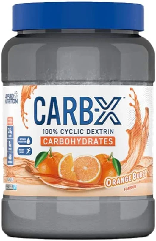 Applied Nutrition Carb X Highly Branched Cyclic Dextrin Carbohydrates, Intra & Post Workout Carbs Powder, Fuel Training & Recovery, Vegan, Gluten Free, Sugar Free (Orange Burst - 300g)