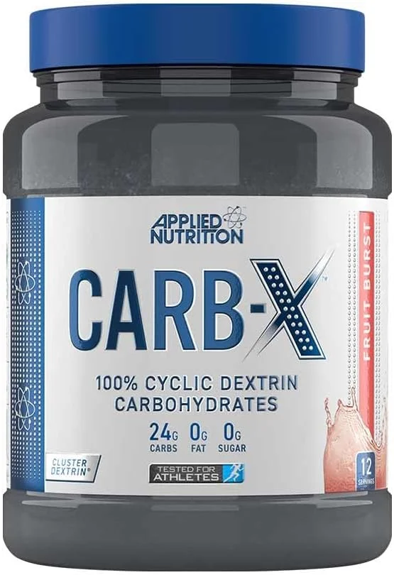 Applied Nutrition Carb X Highly Branched Cyclic Dextrin Carbohydrates, Intra & Post Workout Carbs Powder, Fuel Training & Recovery, Vegan, Gluten Free, Sugar Free (Orange Burst - 300g)