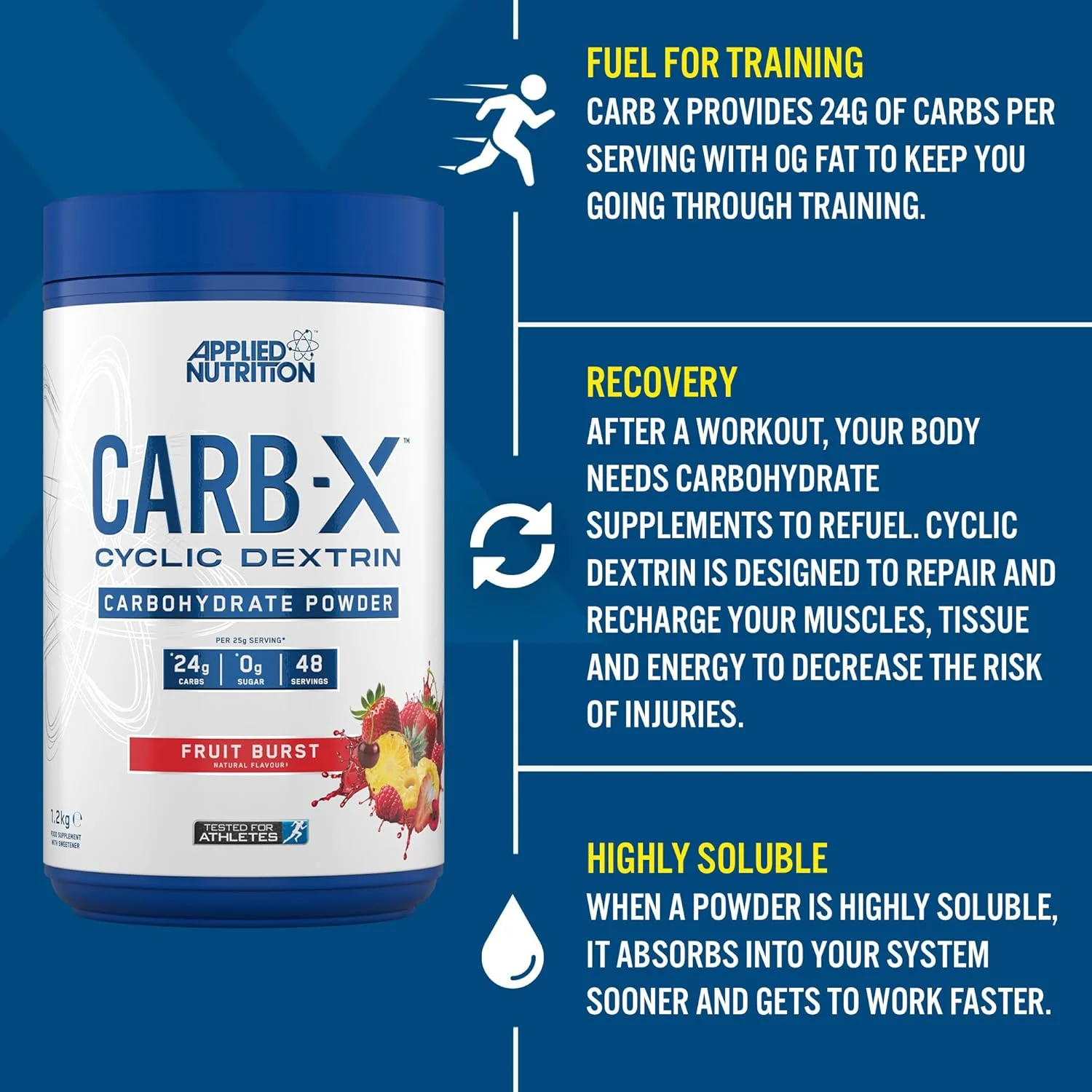 بسته تغذیه کاربردی Carb X 1.2 کیلوگرم + بطری آب Lifestyle 1000 میلی لیتر | پودر کربوهیدرات دکسترین حلقوی، پودر کربوهیدرات حین تمرین، سوخت تمرین، منبع سریع انرژی، وگان (انفجار میوه) بسته تغذیه کاربردی Carb X 1.2 کیلوگرم + بطری آب Lifestyle 1000 میلی لیتر | پودر کربوهیدرات دکسترین حلقوی، پودر کربوهیدرات حین تمرین، سوخت تمرین، منبع سریع انرژی، وگان (انفجار میوه)