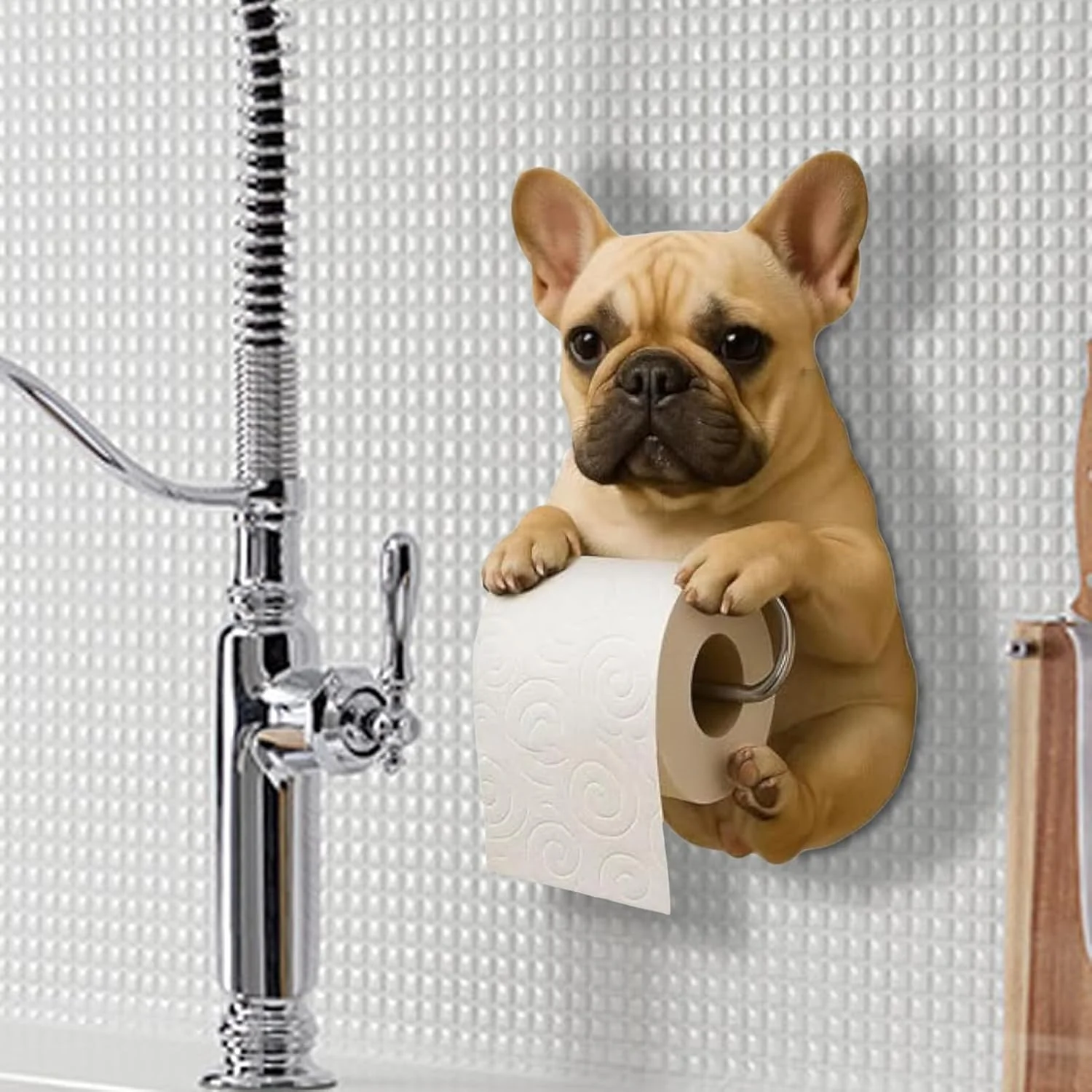 جا دستمال کاغذی رولی | جا دستمال کاغذی سگ - پخش کننده دستمال کاغذی، سازمان دهنده نگهداری دستمال سفره، نصب دیواری، دکوراسیون منزل، لوازم جانبی حمام برای آشپزخانه، اتاق خواب، خوابگاه