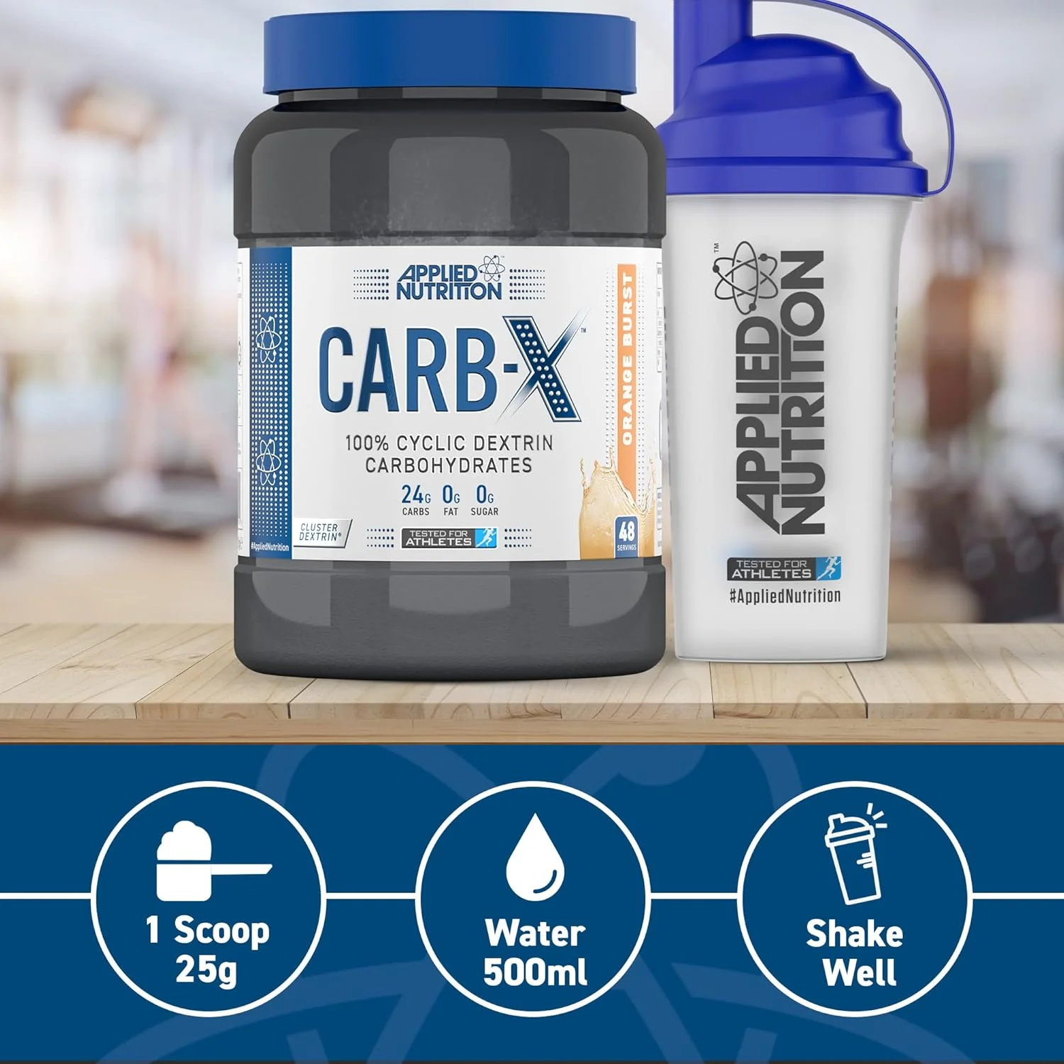 کربوهیدرات دکسترین حلقوی شاخه ای Applied Nutrition Carb X، پودر کربوهیدرات داخل و بعد از تمرین، سوخت تمرین و ریکاوری، وگان، بدون گلوتن، بدون شکر، 1.2 کیلوگرم 48 سروینگ (انفجار پرتقال) کربوهیدرات دکسترین حلقوی شاخه ای Applied Nutrition Carb X، پودر کربوهیدرات داخل و بعد از تمرین، سوخت تمرین و ریکاوری، وگان، بدون گلوتن، بدون شکر، 1.2 کیلوگرم 48 سروینگ (انفجار پرتقال)
