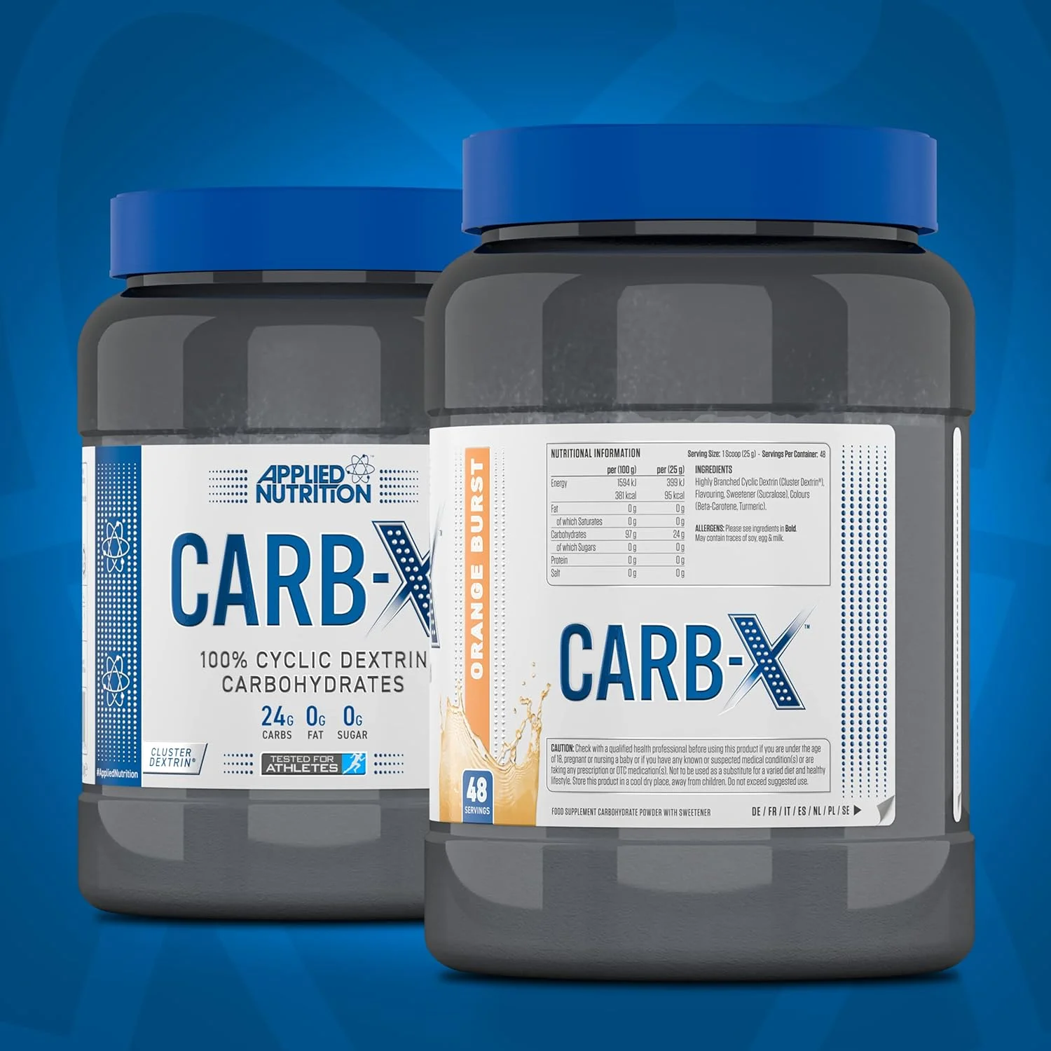 کربوهیدرات دکسترین حلقوی شاخه ای Applied Nutrition Carb X، پودر کربوهیدرات داخل و بعد از تمرین، سوخت تمرین و ریکاوری، وگان، بدون گلوتن، بدون شکر، 1.2 کیلوگرم 48 سروینگ (انفجار پرتقال) کربوهیدرات دکسترین حلقوی شاخه ای Applied Nutrition Carb X، پودر کربوهیدرات داخل و بعد از تمرین، سوخت تمرین و ریکاوری، وگان، بدون گلوتن، بدون شکر، 1.2 کیلوگرم 48 سروینگ (انفجار پرتقال)