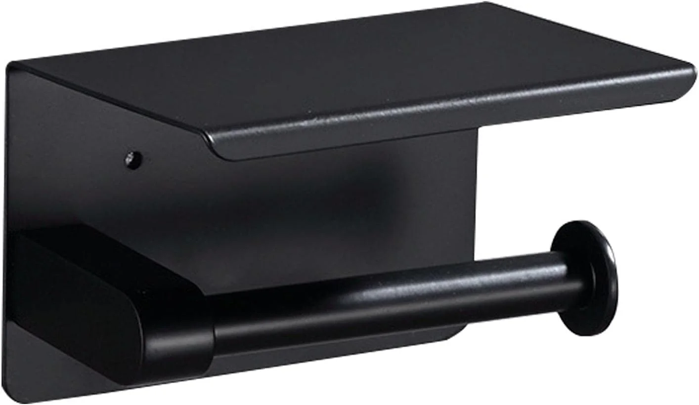 جا دستمال کاغذی دیواری | جا دستمال کاغذی با قفسه، پخش کننده دستمال کاغذی استیل ضد زنگ برای نصب بدون سوراخ کاری یا نصب دیواری با پیچ