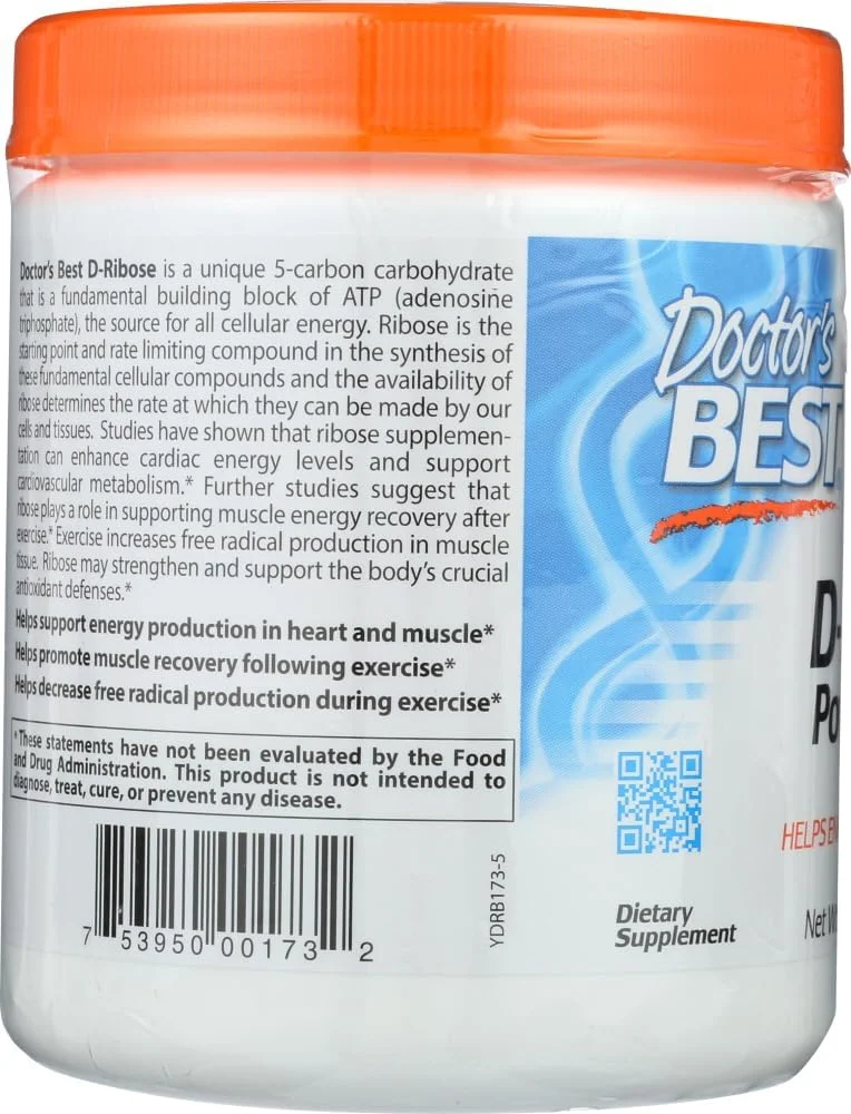 دی-ریبوز افزایش دهنده انرژی دکتر بست، غیر تراریخته، وگان، بدون گلوتن، حاوی ریبوز Bioenergy، 250 گرم دی-ریبوز افزایش دهنده انرژی دکتر بست، غیر تراریخته، وگان، بدون گلوتن، حاوی ریبوز Bioenergy، 250 گرم