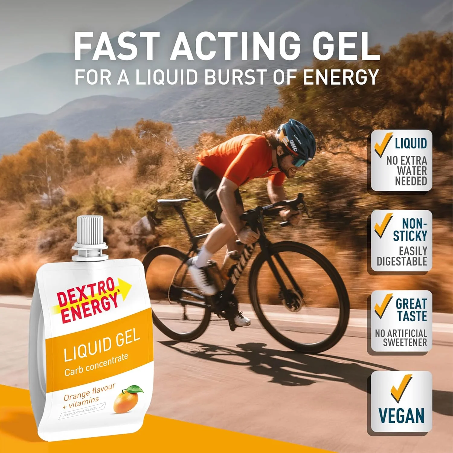 ژل انرژی دکسترو انرژی | بسته 12 عددی | ژل پر کربوهیدرات با 28 گرم کربوهیدرات | انفجار انرژی مایع | ژل انرژی غیر چسبنده پرتقالی | برای دویدن یا دوچرخه سواری | وگان ژل انرژی دکسترو انرژی | بسته 12 عددی | ژل پر کربوهیدرات با 28 گرم کربوهیدرات | انفجار انرژی مایع | ژل انرژی غیر چسبنده پرتقالی | برای دویدن یا دوچرخه سواری | وگان