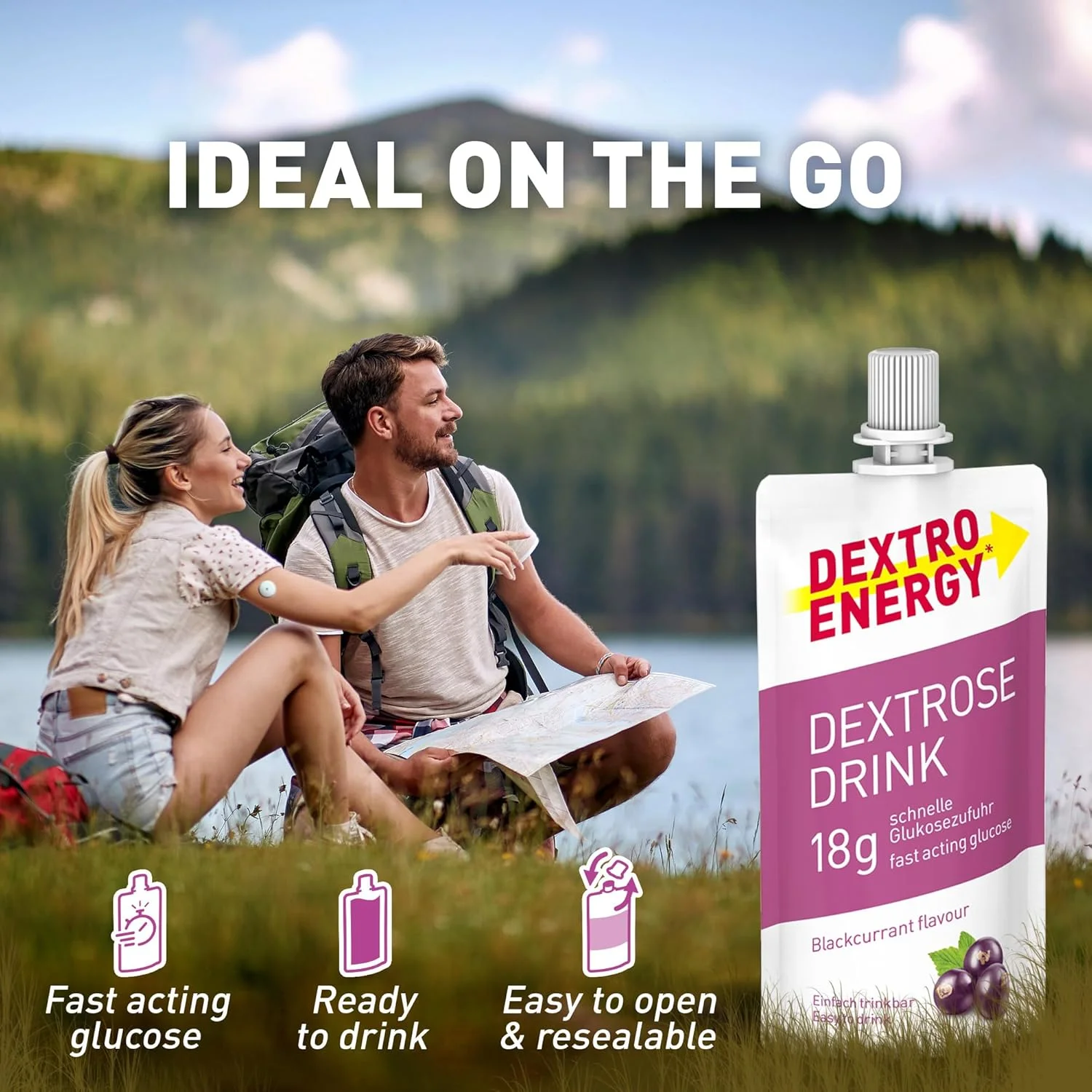 نوشیدنی دکستروز انرژی دکسترو با طعم بلک کارنت، بسته 16 عددی نوشیدنی دکستروز انرژی دکسترو با طعم بلک کارنت، بسته 16 عددی