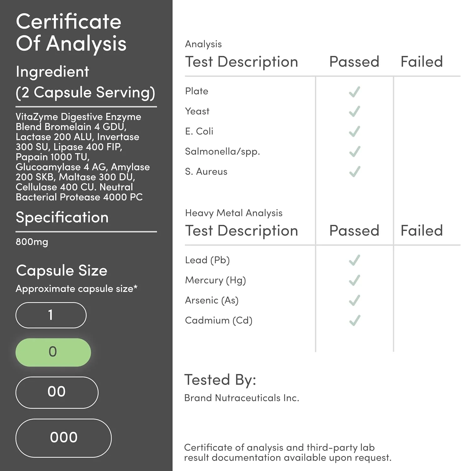 آنزیم های گوارشی - ترکیب 800 میلی گرمی از 10 آنزیم ضروری گوارشی و پانکراسی (آمیلاز، لیپاز، بروملین، لاکتاز، پاپائین، پروتئاز، سلولاز، مالتاز، اینورتاز) از دابل وود