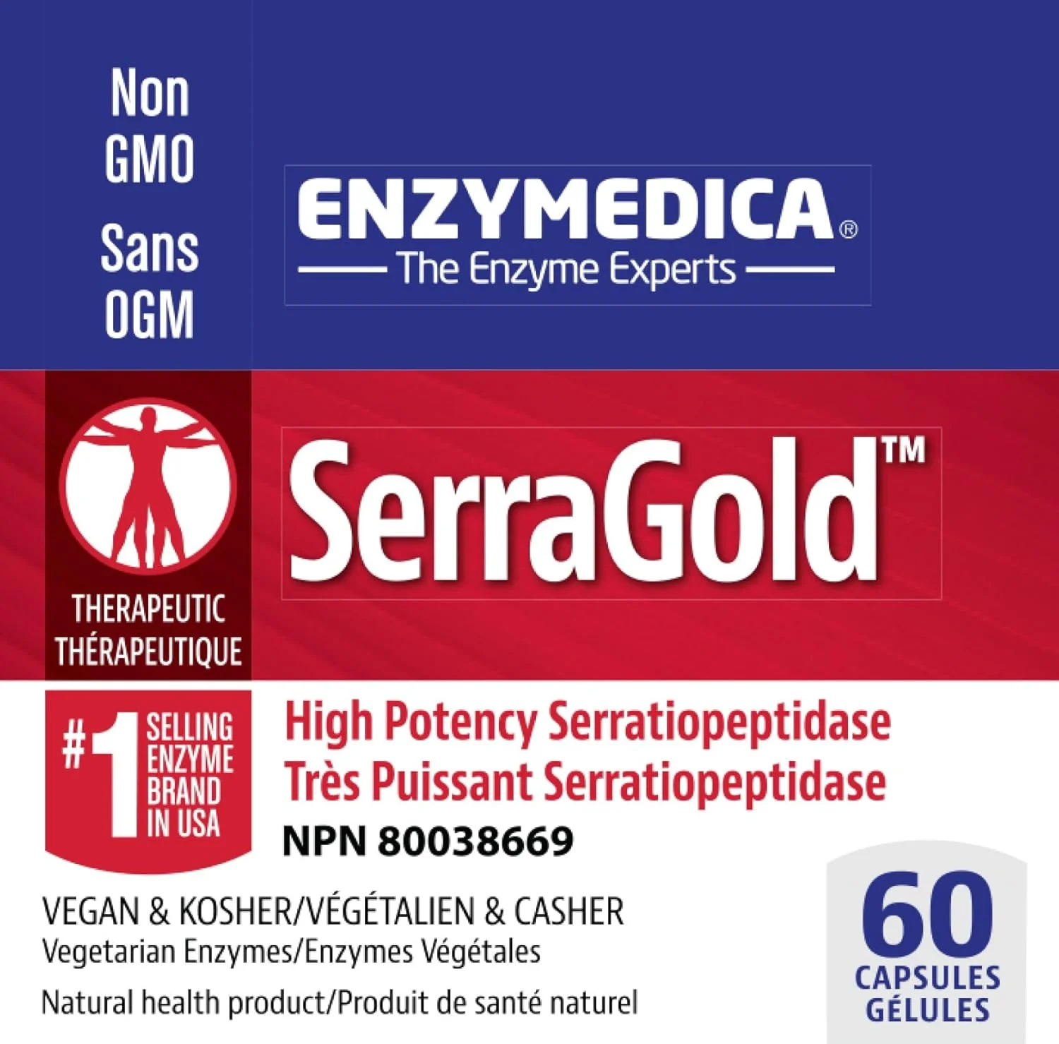 Enzymedica Serragold, 60 Capsules