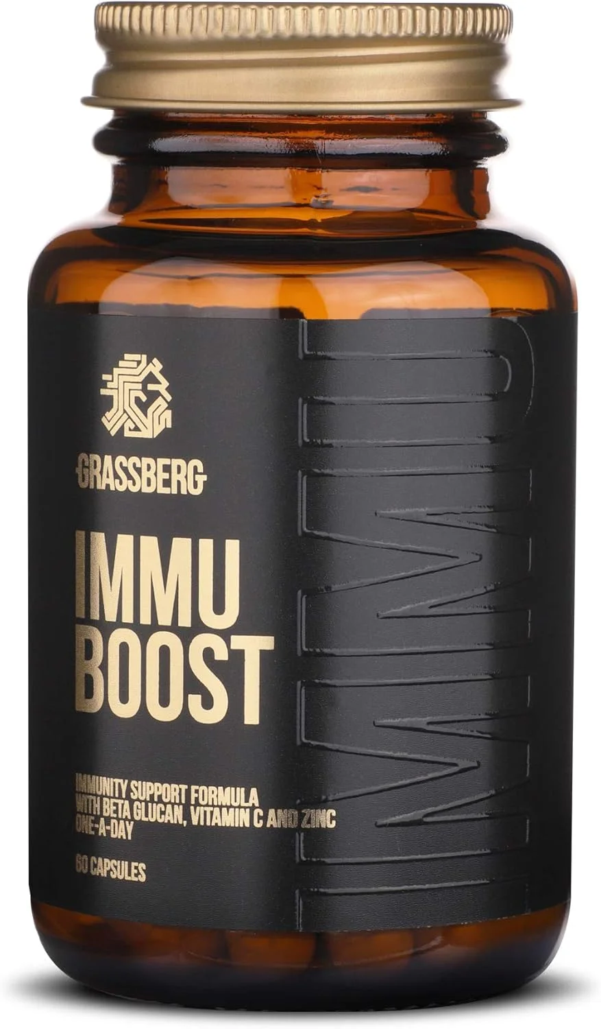 GRASSBERG Immu Boost، مکمل تقویت کننده سیستم ایمنی با ویتامین C، روی و بتا گلوکان - 60 کپسول GRASSBERG Immu Boost، مکمل تقویت کننده سیستم ایمنی با ویتامین C، روی و بتا گلوکان - 60 کپسول