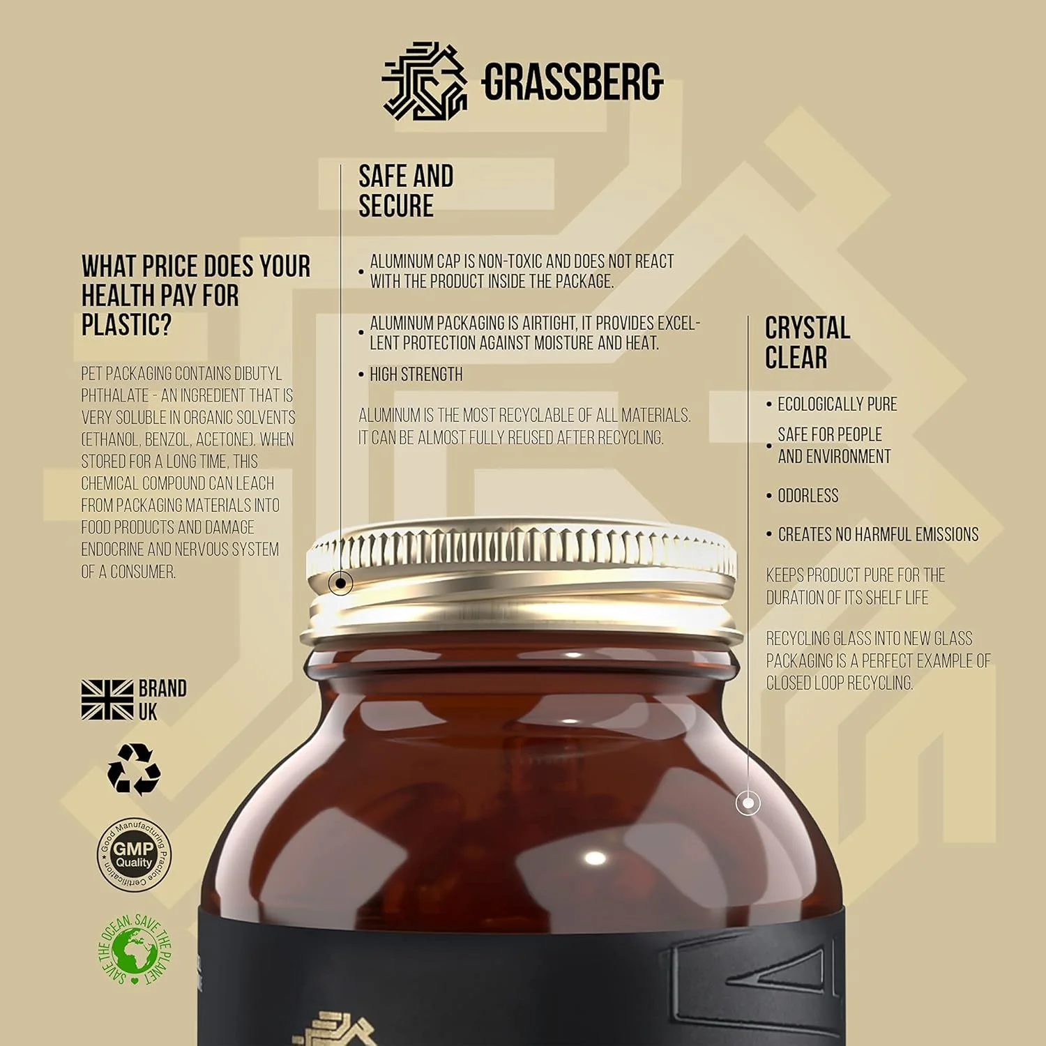 GRASSBERG Immu Boost، مکمل تقویت کننده سیستم ایمنی با ویتامین C، روی و بتا گلوکان - 60 کپسول GRASSBERG Immu Boost، مکمل تقویت کننده سیستم ایمنی با ویتامین C، روی و بتا گلوکان - 60 کپسول